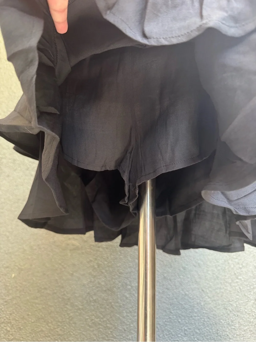 Cotton Candy Black Ruffled Mini Skirt Size M